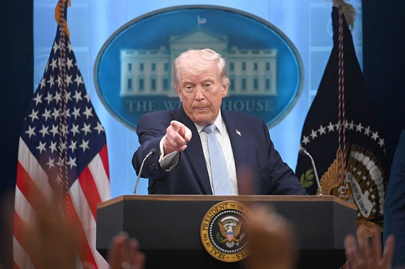 Donald Trump, preşedintele SUA, &icirc;n conferinţă de presă - Foto: Profimedia Images
