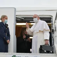 Papa Francisc, la plecarea spre Bagdad Foto:Vatican Media