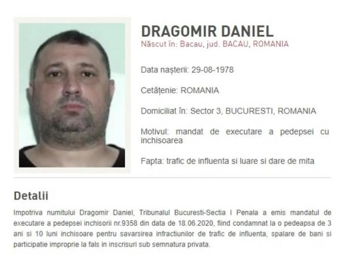 Daniel Dragomir a fugit din țară