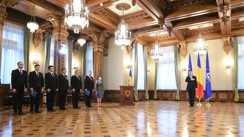 Iohannis la depunerea jurământului de către o parte din cei propuși de PSD Foto: Administrația Prezidențială
