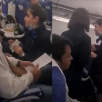 VIDEO Scandal la bord între o stewardesă și un pasager: „Sunt o angajată, nu sunt servitoarea ta!" - FOTO: Twitter/shukla_tarun