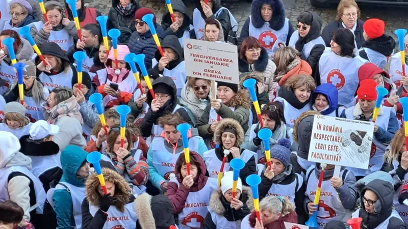 Medicii ies din nou în stradă Foto: Facebook/ Federaţia Sanitas