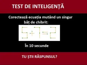 TEST DE INTELIGENȚĂ Corectează ecuația 5+7=2, mutând un singur băț de chibrit. Ai 10 secunde - Foto: mindyourlogic.com