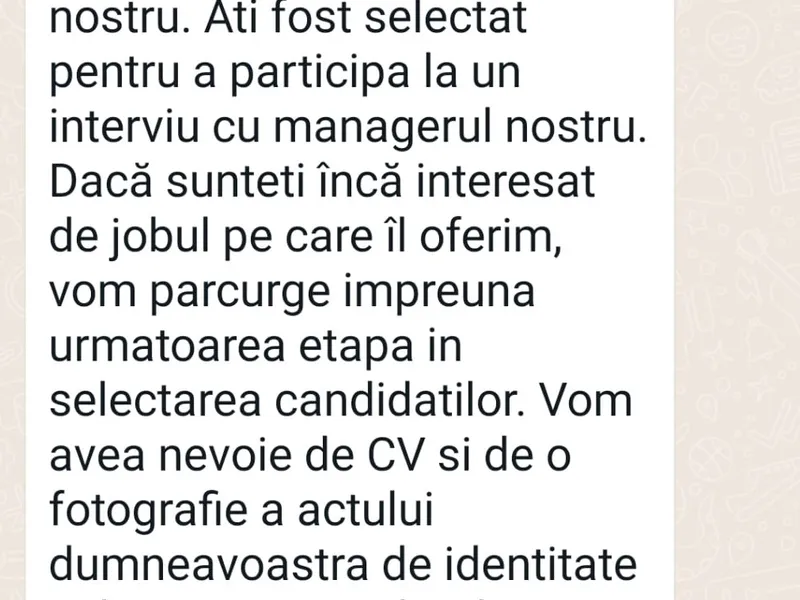 Țeapa cu buletine de identitate din anunțurile online de angajare