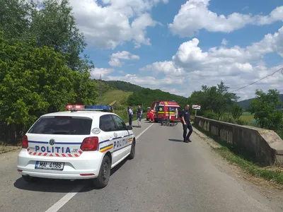 Un copil de 14 ani pe bicicletă, surprins și omorât de o mașină pe o șosea din județul Cluj. / Foto: Info Trafic 24, Facebook