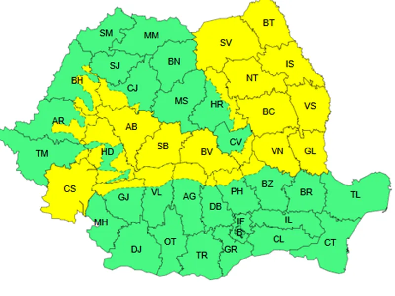 METEO Ploi abundente și vânt puternic, până marți. Cod galben în jumătate de țară - Foto: meteoromania.ro