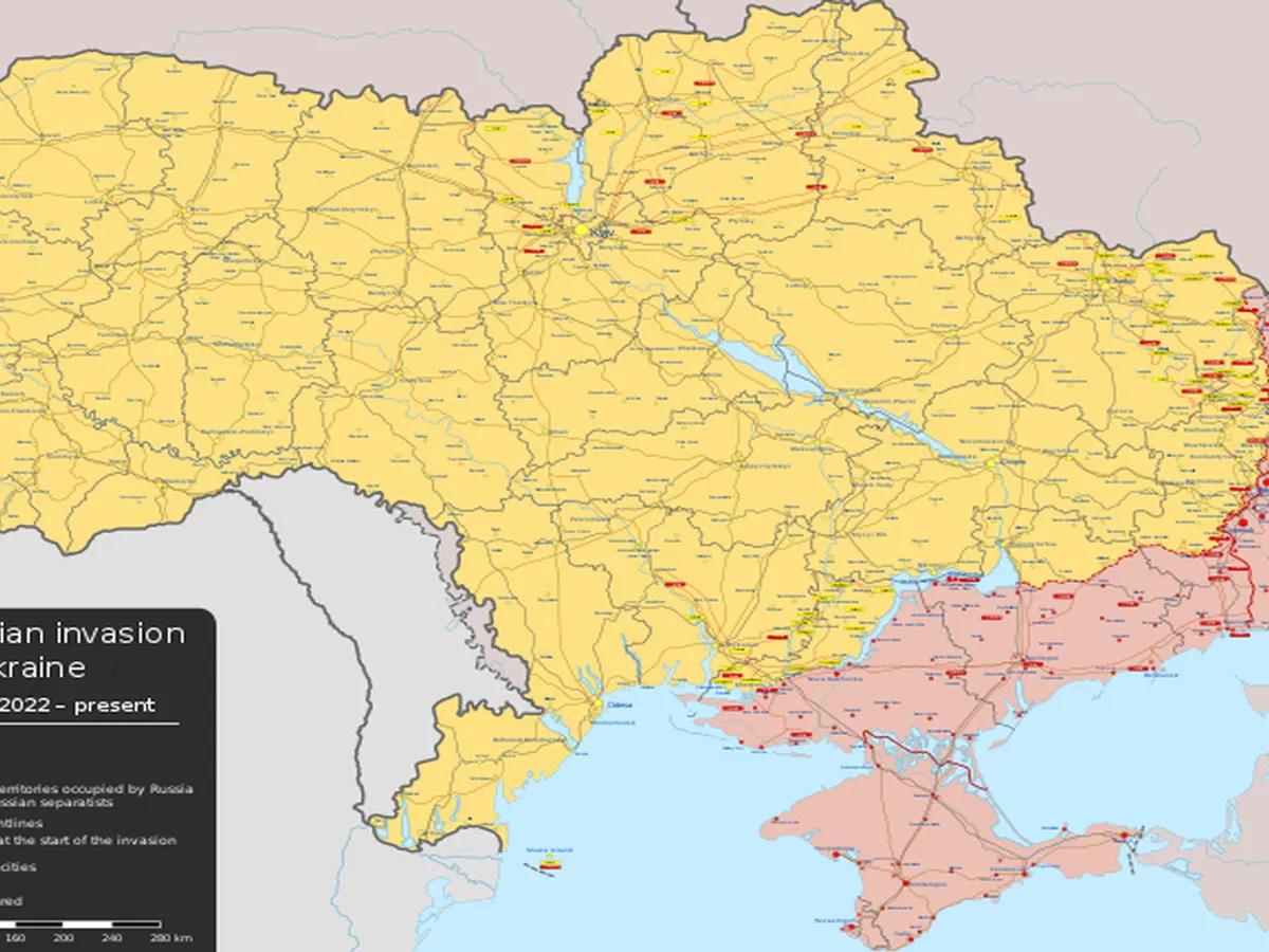 Teritoriile ocupate de Rusia ale Ucrainei, până pe 19 ianuarie 2023 - Foto: Wikimedia/ViewsridgeCC BY-SA 4.0