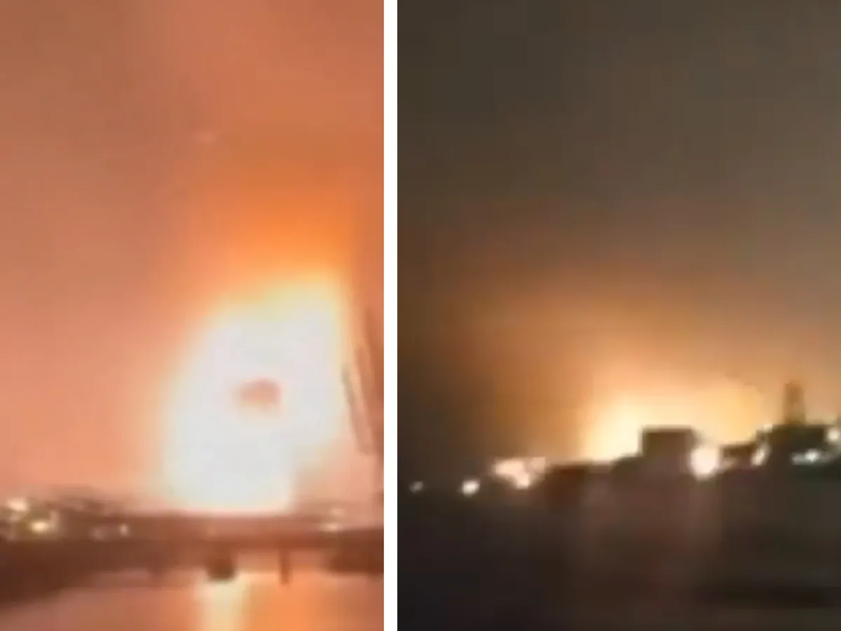 Atac cu drone asupra portului Primorsk - Foto: X/ @DailyNewsJustIn