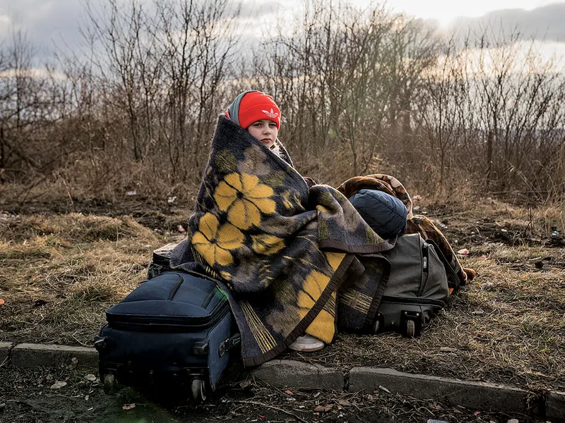 Valeria, care a fugit din Ucraina în România împreună cu mama ei