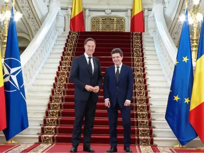 Mark Rutte s-a întâlnit cu președintele Nicușor Dan la Palatul Cotroceni - Foto: captură Administrația Prezidențială
