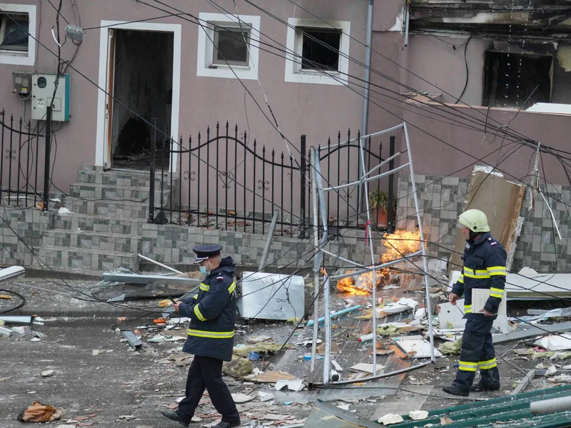 Explozie devastatoare într-o pensiune din Cluj-Napoca, după o acumulare de gaze/FOTO: Inquam Photos/Raul Stef