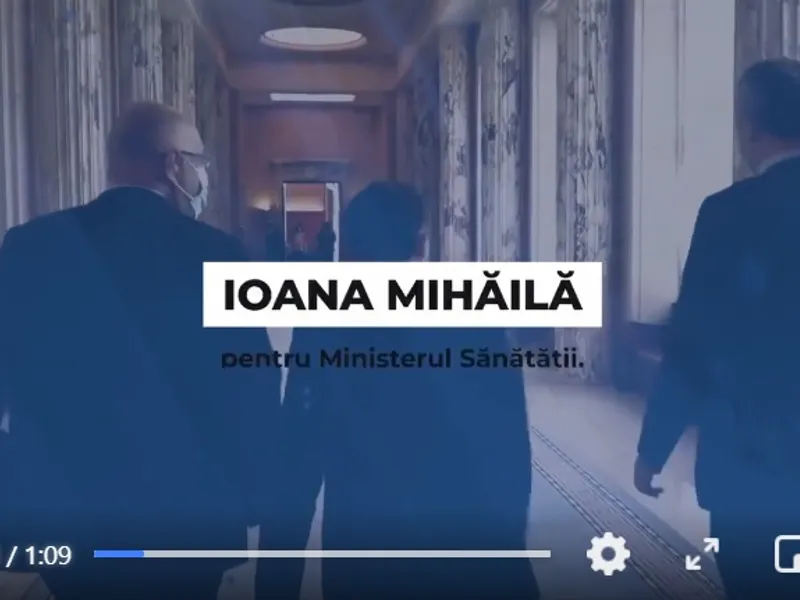 Captură video din clipul despre Ioana Mihăilă la MS, fără ca această să apară în el. Sursă: Guvernul României