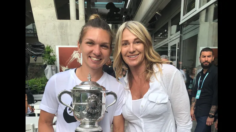 Nadia și Halep - Foto: Twitter/ Nadia Comăneci