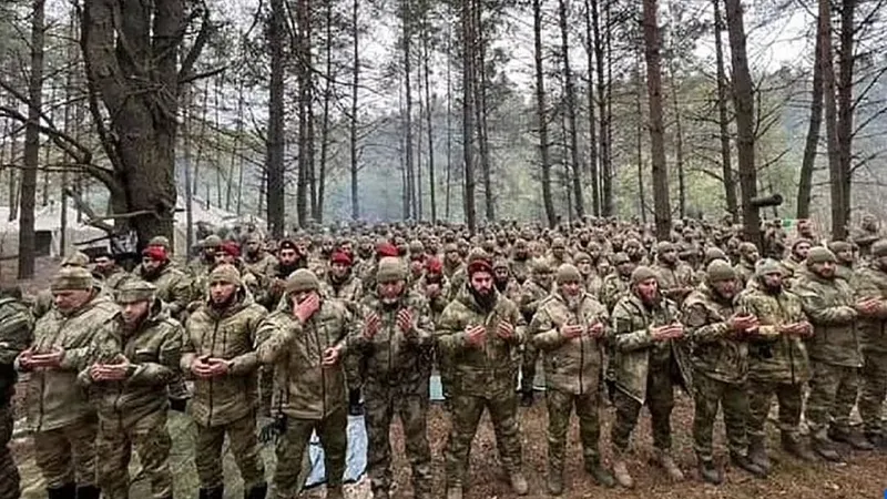 „Vânători” ceceni, tocmiți să lichideze conducerea ucraineană/foto: twitter