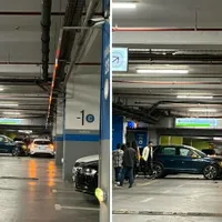 FOTO Două mașini s-au lovit violent în parcarea mall-ului AFI Cotroceni. Alte trei au fost avariate / Pro TV
