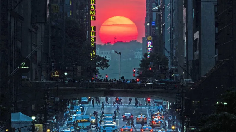 ''Manhattanhenge'' - Foto: Los Angeles Times