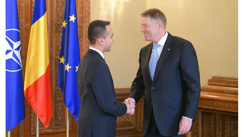 Iohannis și șeful Diplomației italiene, Di Maio/ FOTO: presidency.ro