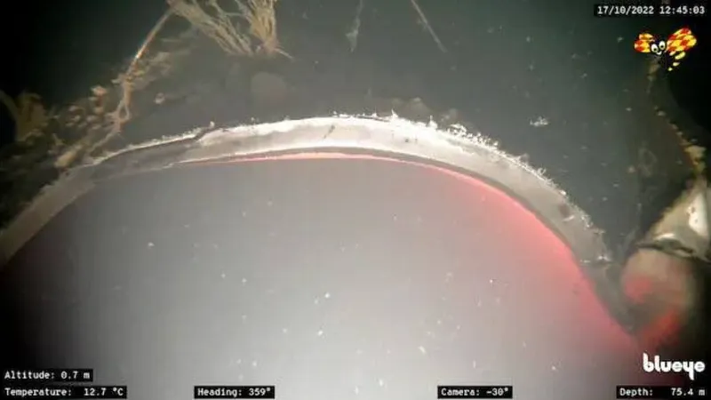 Din gazoductul Nord Stream 1 lipsesc peste 50 de metri, în urma exploziilor din septembrie. / Foto: captură video