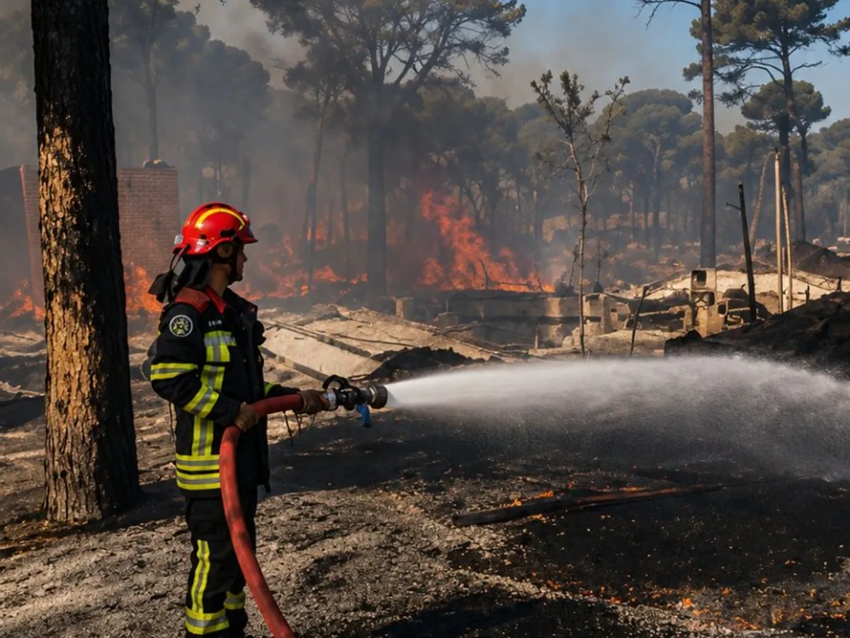 FOTO Pompierii români continuă misiunile de stingere a incendiilor din Franța. Imaginile momentului