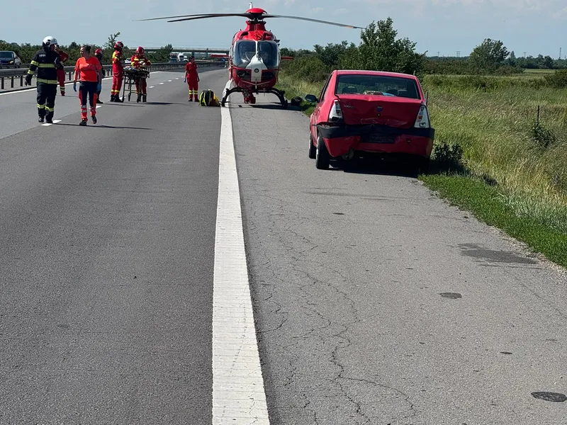 Accident grav pe autostrada A1 cu 3 TIR-uri și 5 autoturisme. Sunt 5 victime. Plan Roșu - Foto: ISU Dâmbovița