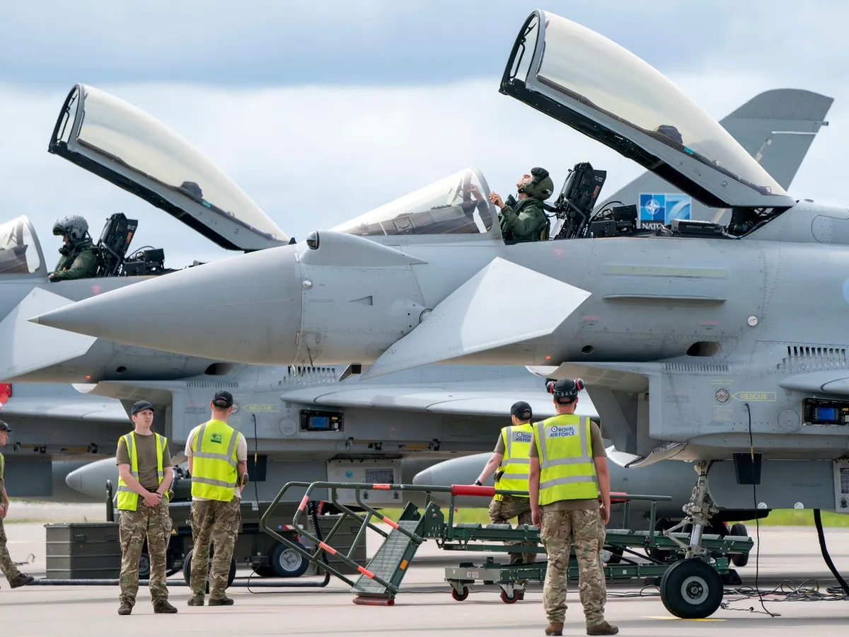 Avioanele RAF Typhoon din Poliția Aeriană la baza aeriană Amari din Estonia - Foto: Profimedia Images