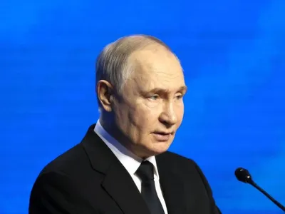 Putin ţine un discurs, la forumul Uniunii Rusia - Belaru - Kazahstan - Foto: Profimedia Images (imagine cu caracter ilustrativ)