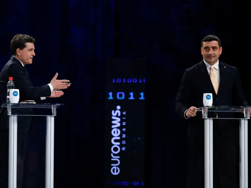 Nicușor Dan și George Simion - Foto: INQUAM PHOTOS / Mălina Norocea