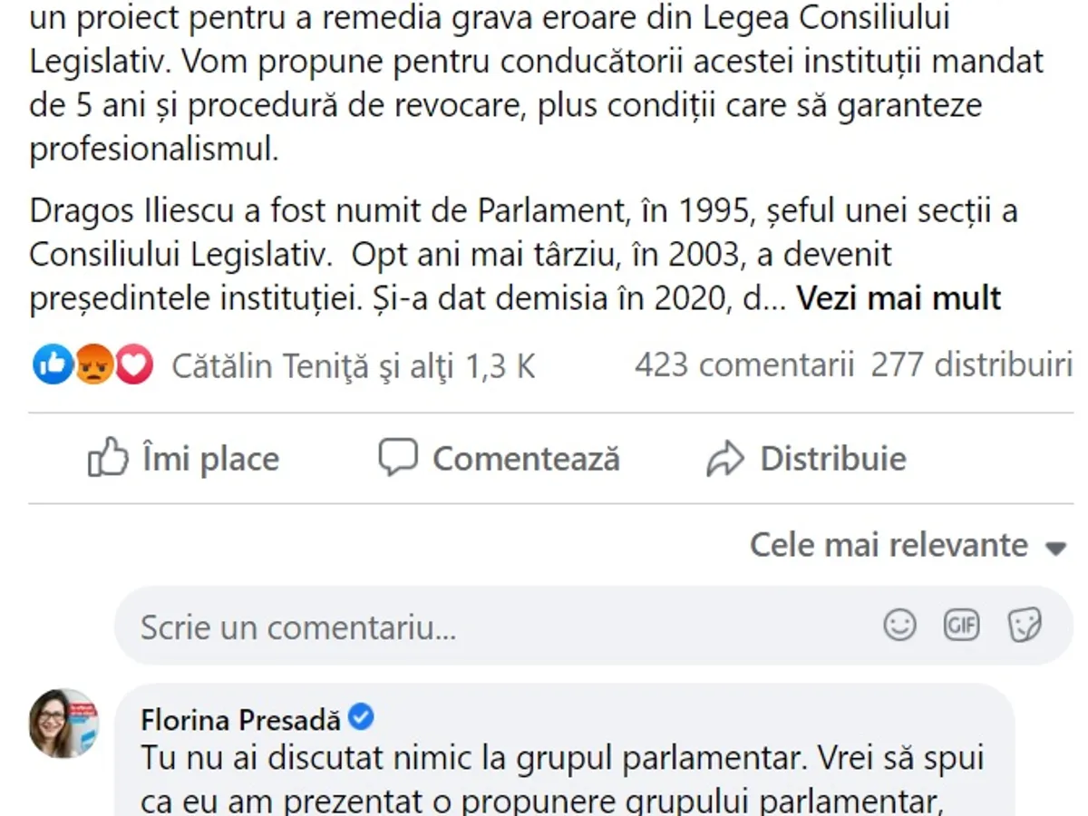 Scandalul de pe Facebook