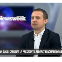 Ioan Suciu (47 de ani), medaliat olimpic,  candidează la funcția de președinte al Federației Române de Gimnastică în tandem cu marea campioană Gina Gogean Foto: NWR