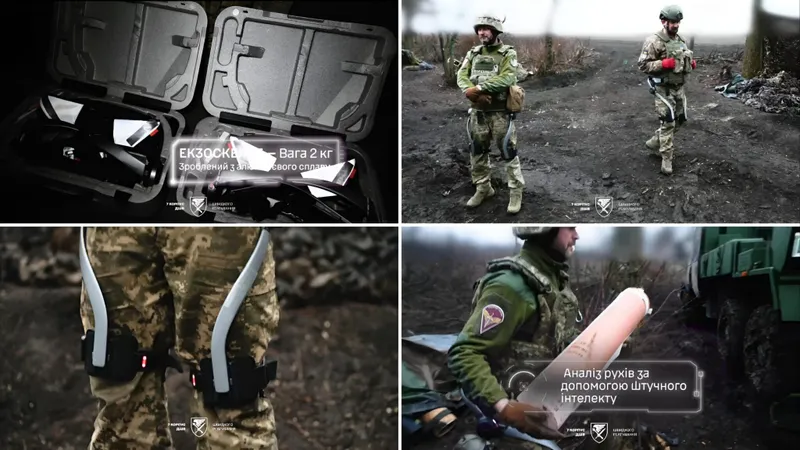 Soldații Brigăzii 147 de Artilerie testează exoschelete - Foto: Corpul 7 Forțe de Asalt Aerian