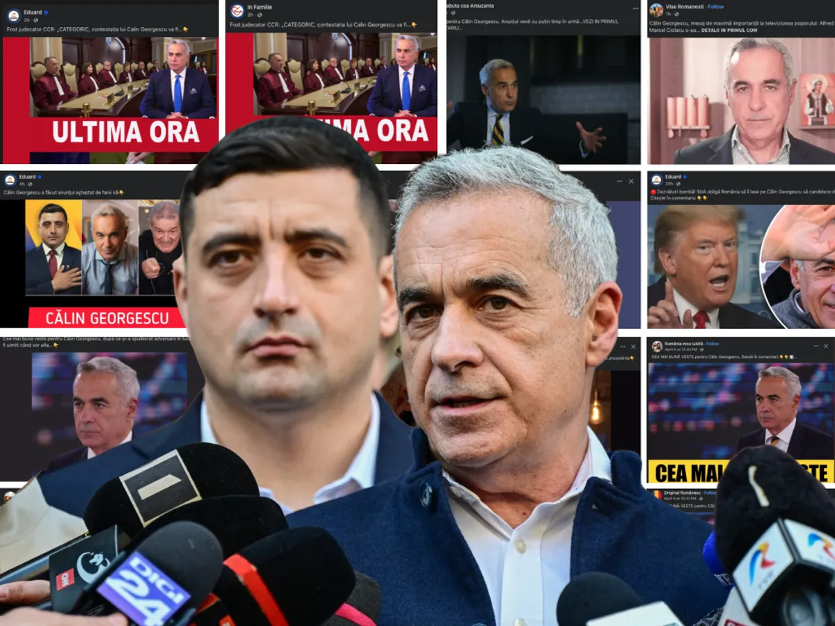 Trolii lui Călin Georgescu s-au reactivat masiv pe Facebook și trec de partea lui George Simion - Foto: Colaj Newsweek România