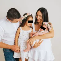 Ioana, fetița născută cu sindromul Down. Medicii au asigurat-o pe mămică că e "perfect sănătoasă" - FOTO: Facebook/Anca Gherghina