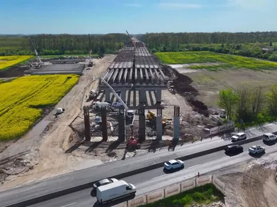 Cum merg lucrările pe ciotul Autostrăzii Bucureștiului dintre Dragomirești la Corbeanca - Foto: Facebook / Irinel Ionel Scriosteanu