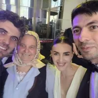 Bob Rădulescu, Bunica, Mircea Bravo și soția , la nuntă Foto: Bob Rădulescu