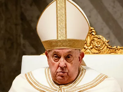 Papa Francisc nu a ținut slujba de Paște, însă a venit în balconul Bazilicii Sfântul Petru Foto: Getty (fotografie cu caracter ilustrativ)