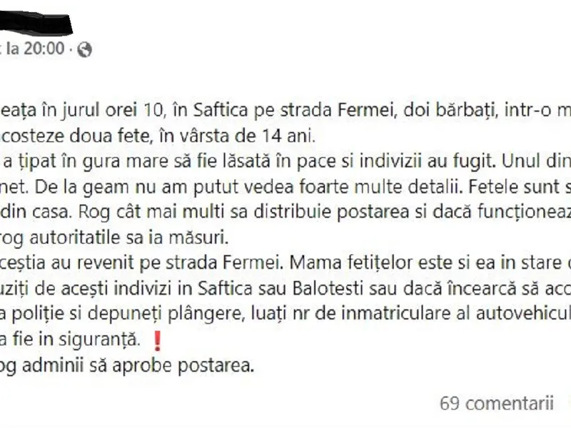 Mașina neagră care acostează fete