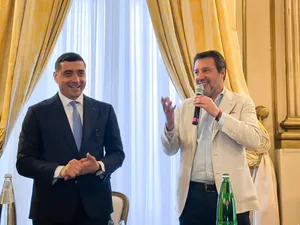 Salvini cu care s-a întâlnit Simion, despre românii din Italia: „Sclavii Europei. Trebuie deportați” - Foto: X/Matteo Salvini