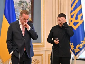 Președintele Ucrainei, Volodimir Zelenski, și ministrul german al Apărării, Boris Pistorius, la Kiev - Foto: Profimedia Images