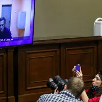 Imagine de la procesul lui Navalnîi din Rusia/FOTO: Getty