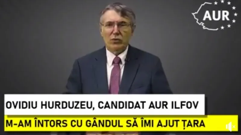Hurduzeu, făcându-și campanie electorală pentru Parlament. A ratat intrarea. Sursa: Facebook AUR