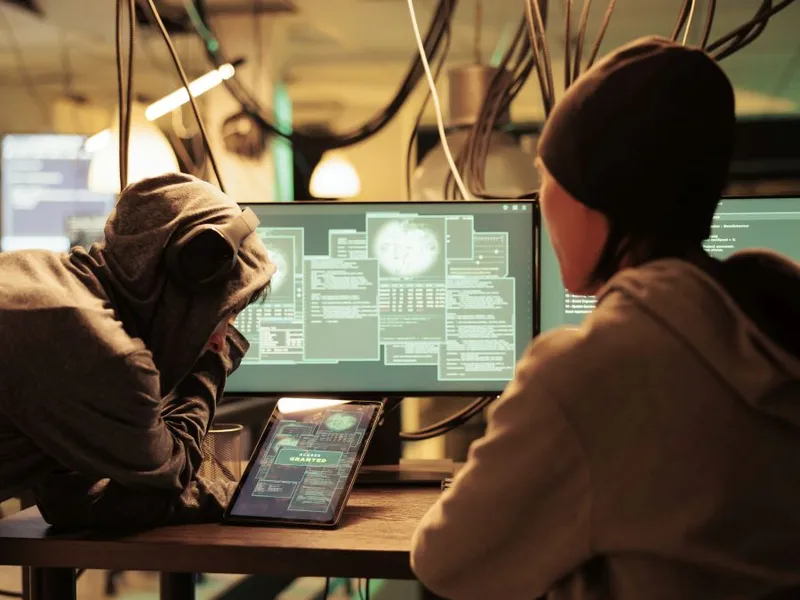 Hackeri la lucru, făcând infracţiuni - Foto: Freepik/ DC Studio