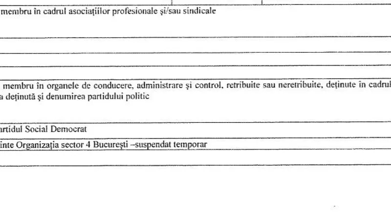 Pentru că știe că, potrivit legii, ar trebui să fie independent, Butnaru și-a trecut în declarația de avere că este „suspendat”. Sursa: Declarația de avere din 2019