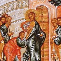 Icoană cu Isus care s-a arătat ucenicilor după ce a înviat, iar Toma i-a atins rănile Foto: captură crestinortodox.ro