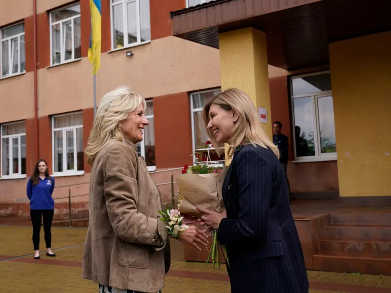 Întâlnirea dintre Jill Biden și Olena Zelenska la Ujgorod - Foto: Profimedia Images