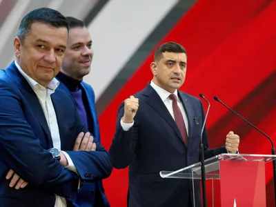 Sorin Grindeanu și George Simion - Foto: Profimedia images