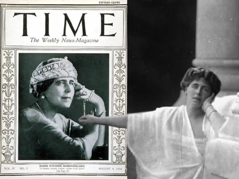 Ce scria revista Time despre Regina Maria, în 1924 - Foto: Time/Profimedia Images - colaj Newsweek