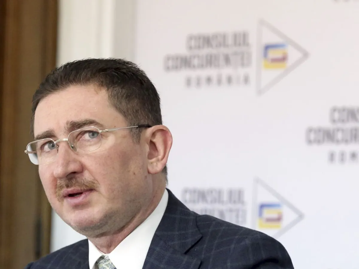 Bogdan Chiriţoiu, preşedintele Consiliului Concurenţei, în conferinţă de presă - Foto: INQUAM PHOTOS/Mălina Norocea