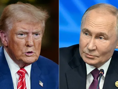 Donald Trump și Vladimir Putin - Foto: Profimedia images