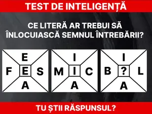 Test de inteligență. Litera lipsă din pătrat Foto: Newsweek România