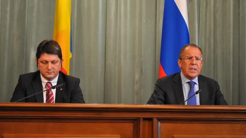 Titus Corlățean și Lavrov - Foto: mae.ro
